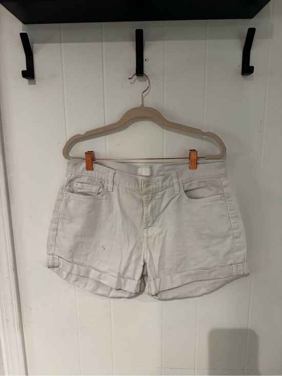 Sandro Pants - 7 for All Mankind Women's White Denim Rolled-Hem Shorts